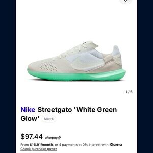 Nike Street Gato White and Green Sneakers